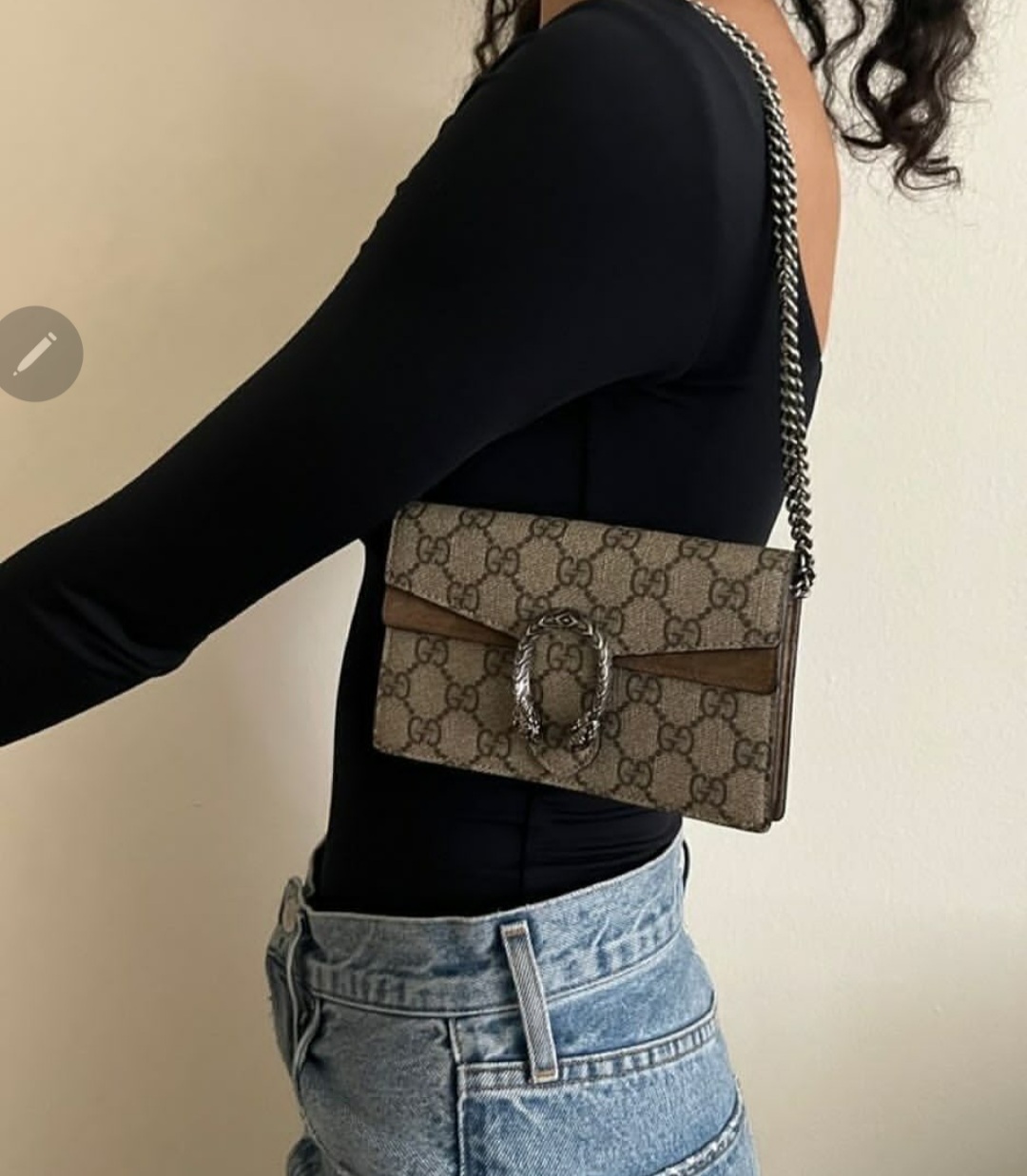 Gucci Beige Supreme Super Mini Bag