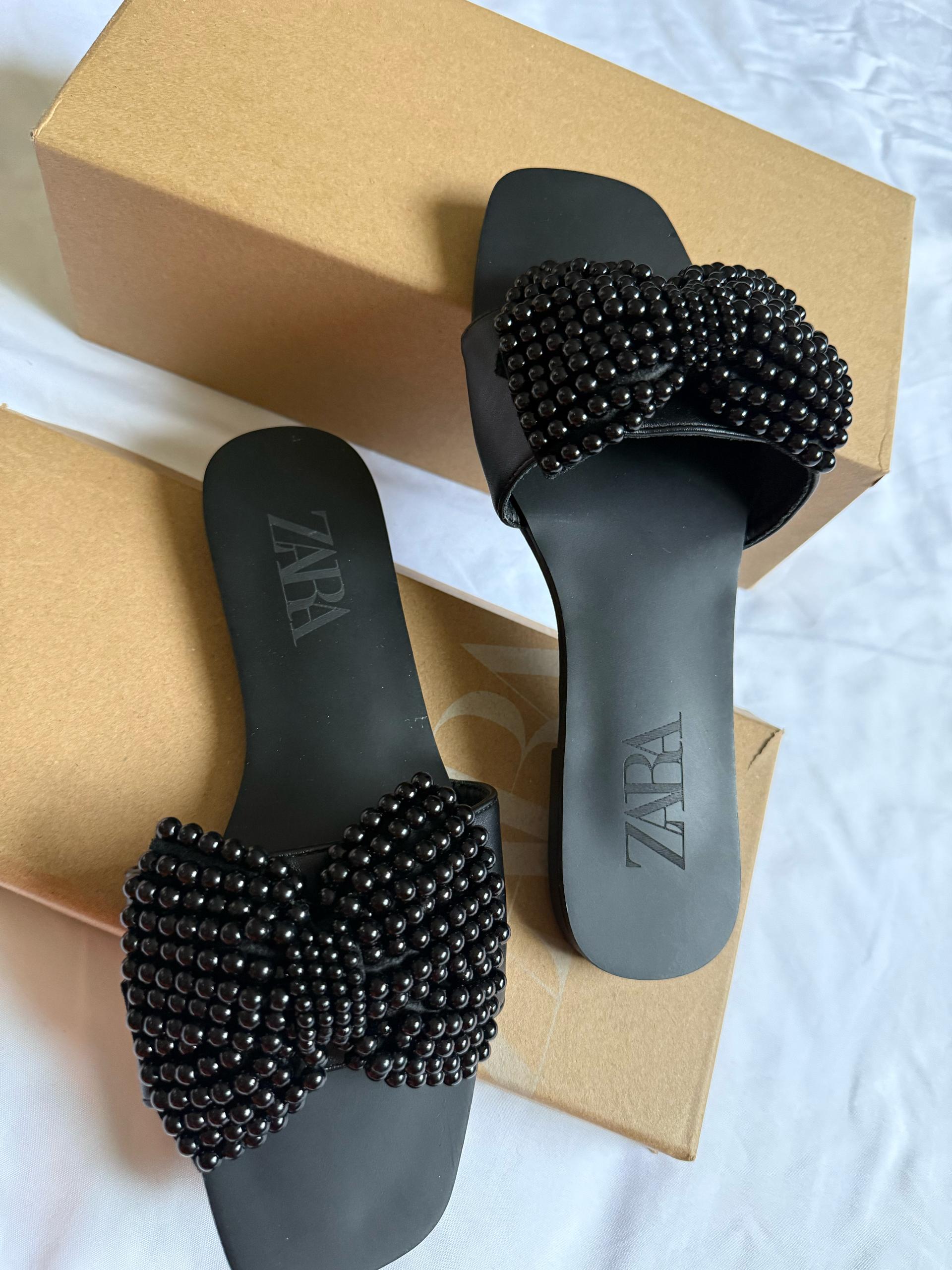 ZARA Pearl Embellished Sandals
