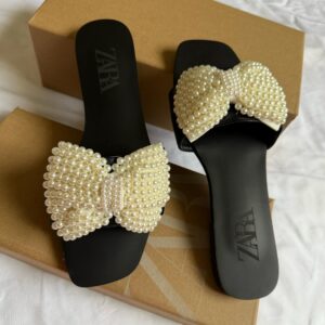 ZARA Pearl Embellished Sandals