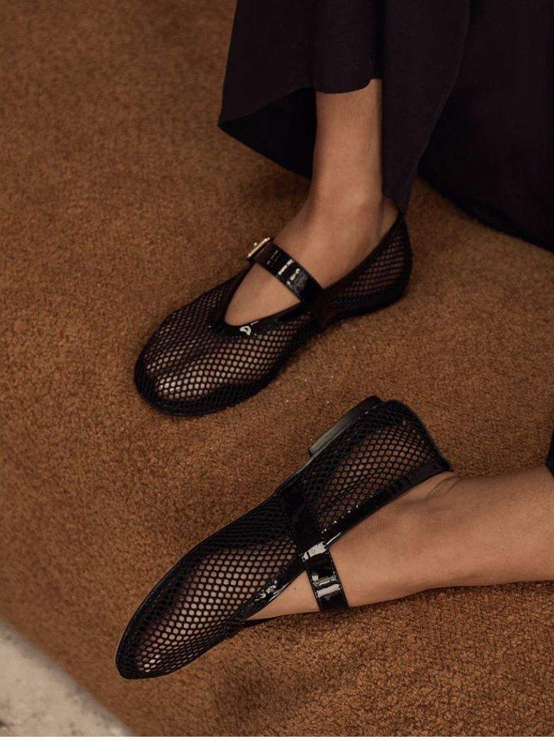 Alaia Mesh Ballet Flats