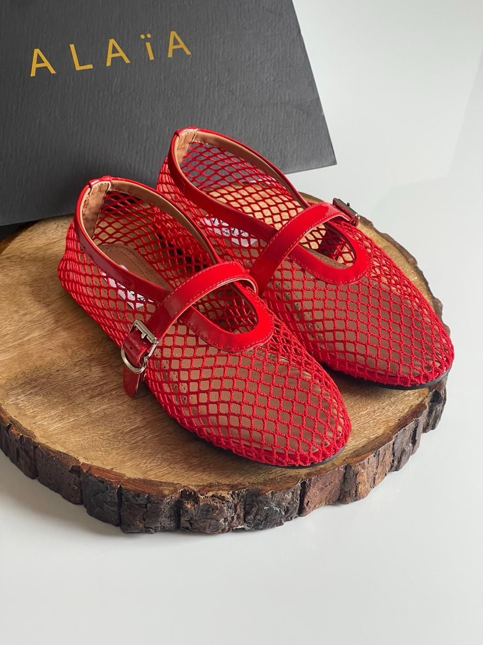 Alaia Mesh Ballet Flats