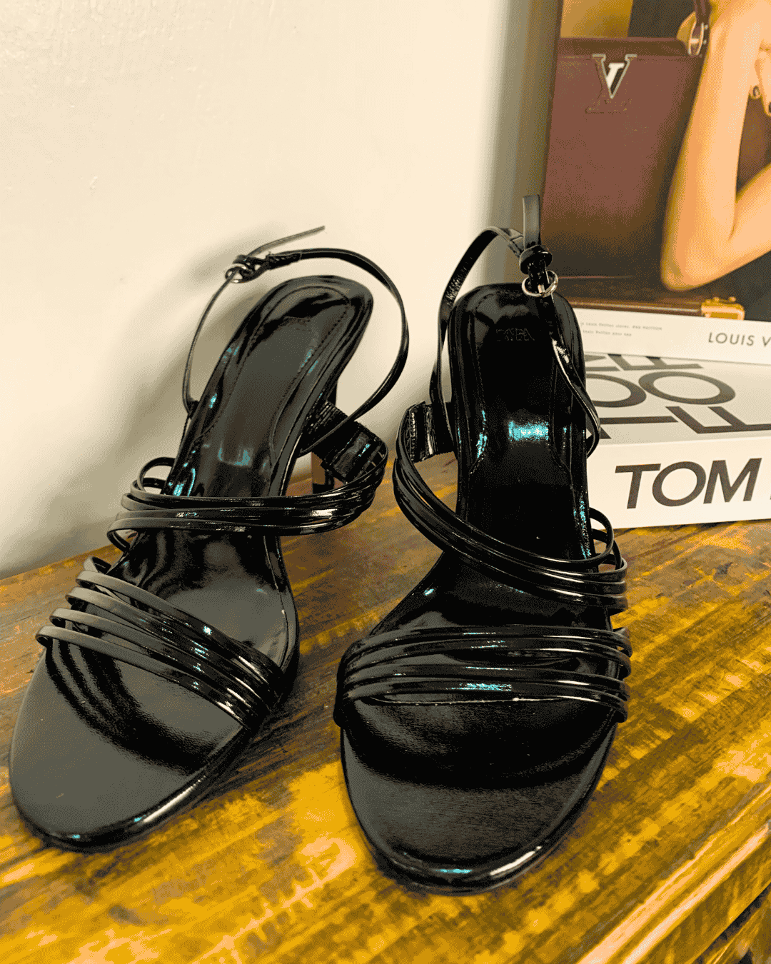 Black Zara High Heel Sandals