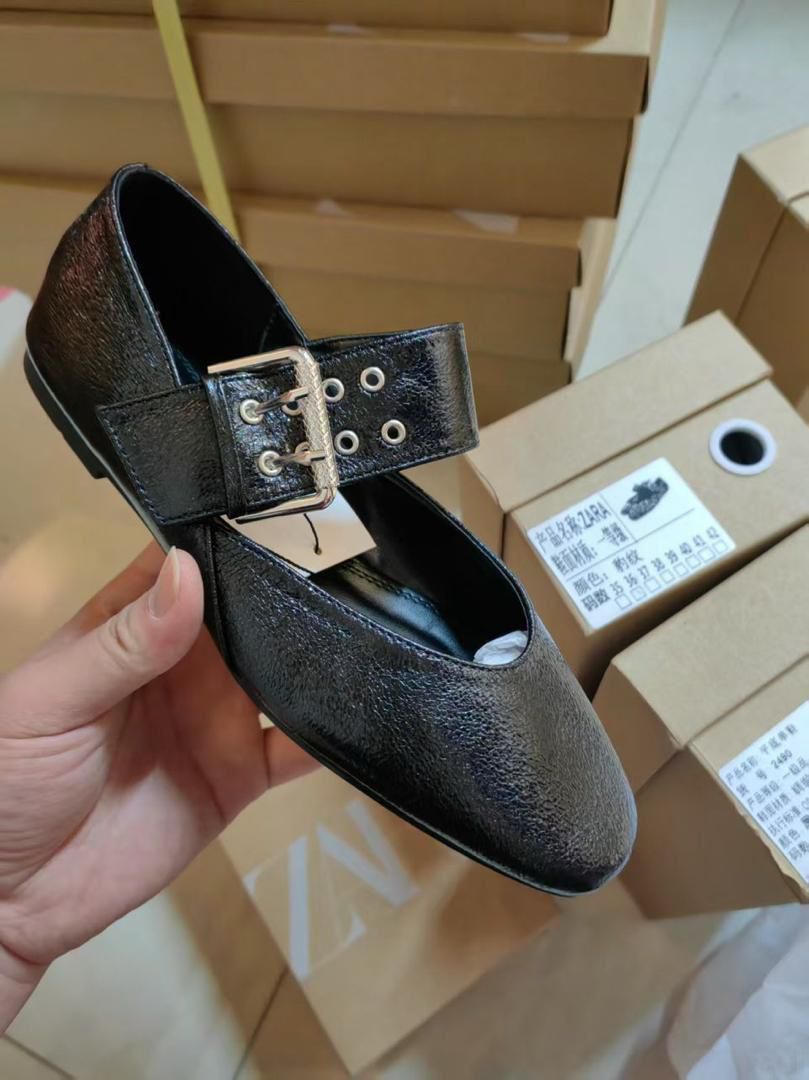 Zara Black Mary Jane Flats