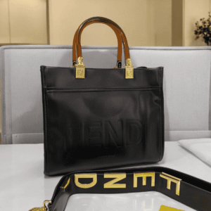 Fendi Black Sunshine Tote Bag