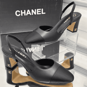 Chanel Black Slingback Heels