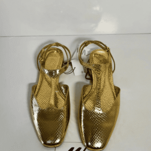 Zara Gold Slingback Heels