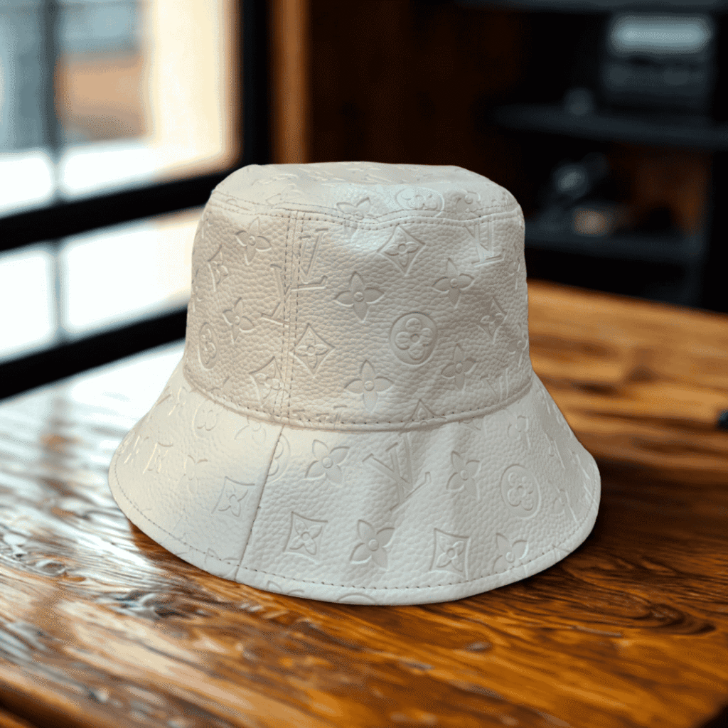 White JUAL Bucket Hat