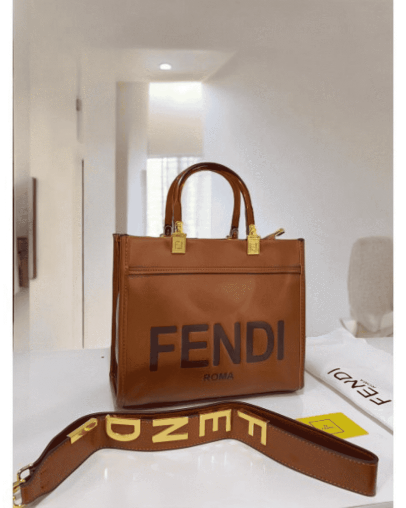 Fendi Brown Sunshine Tote Bag