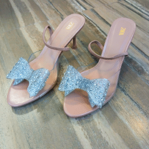 ZARA Brown Satin Bow Heels