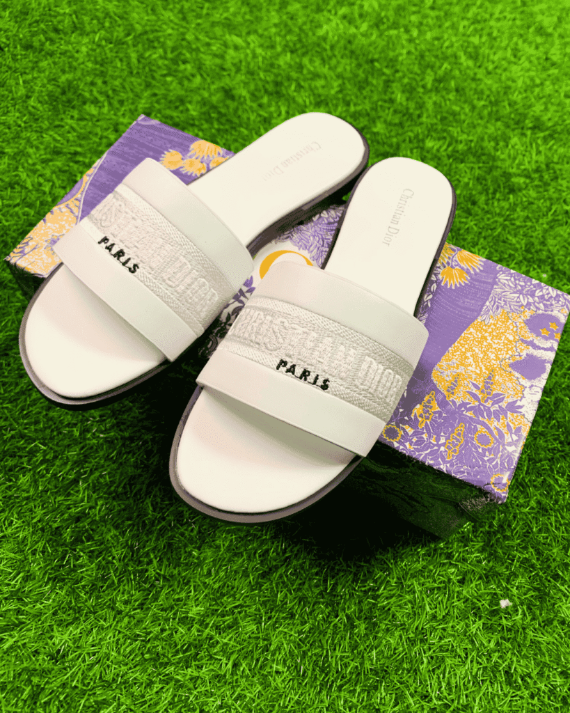 Dior White Slides