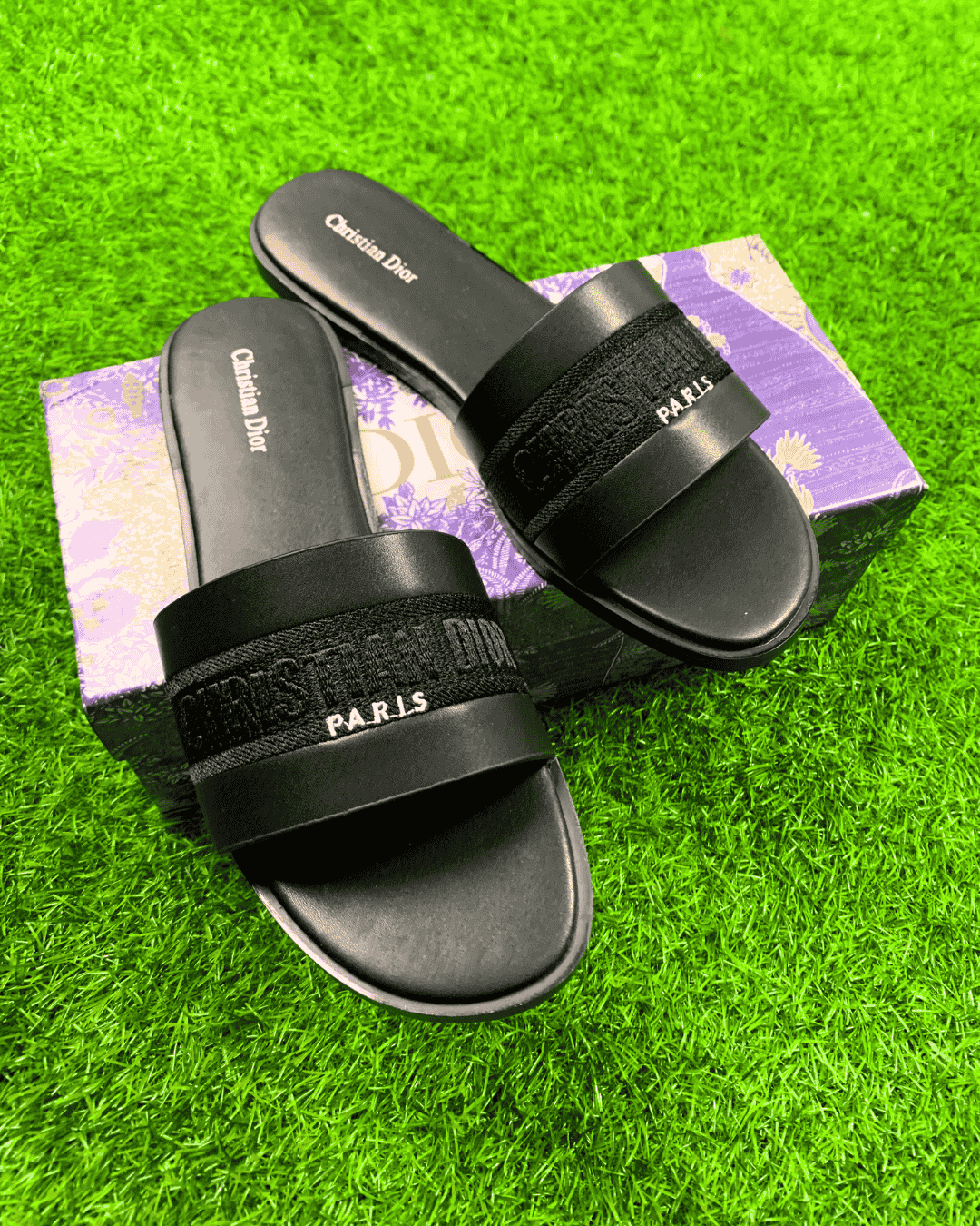 Dior Black Slides