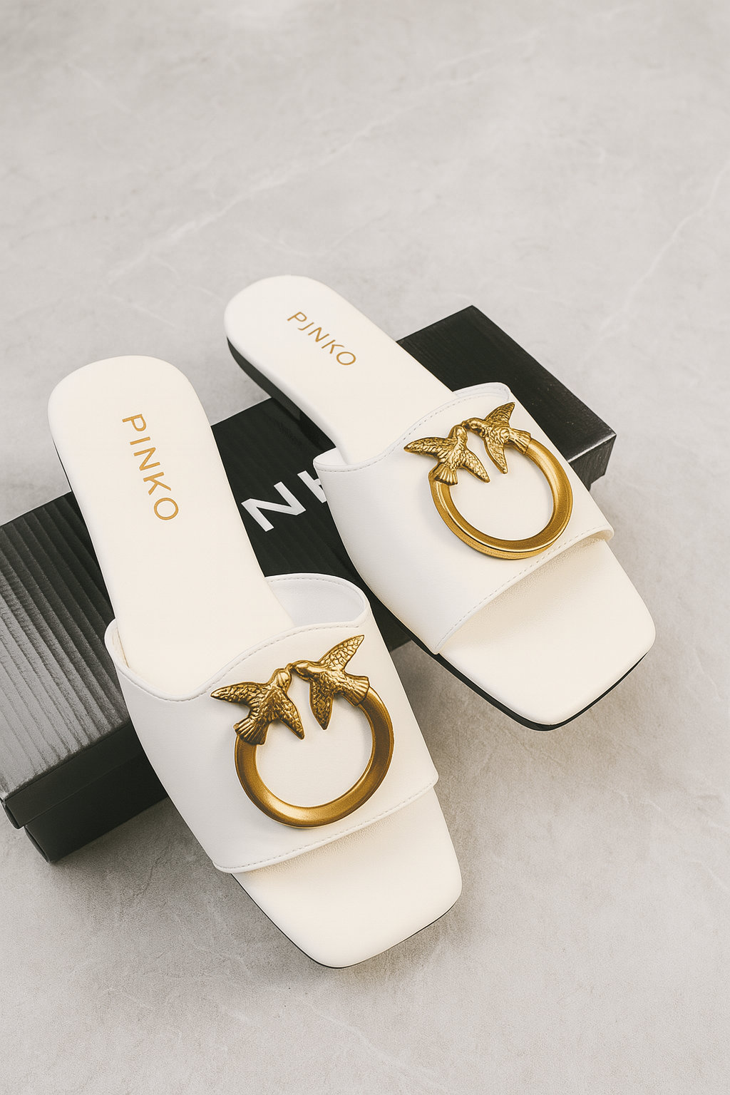 Pinko White Sandals