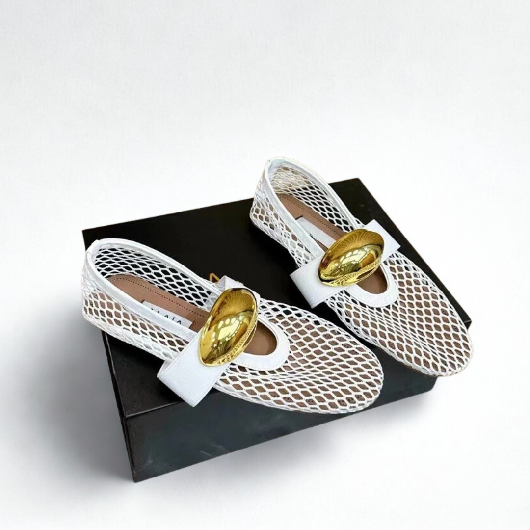 Alaïa White Ballet Flats