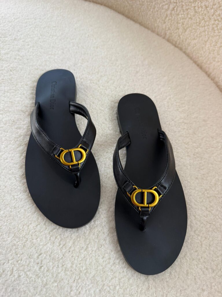 Christian Dior CD Logo Flat Sandals
