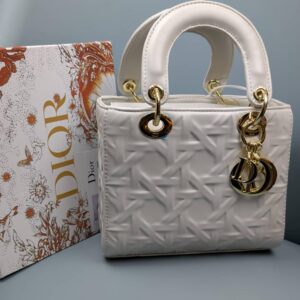 White Mini Lady Dior Handbag
