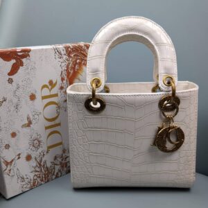 Mini Lady Dior in White