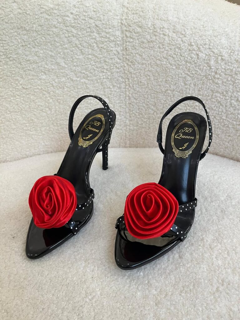 Rose Floral Embellished Stiletto High Heels
