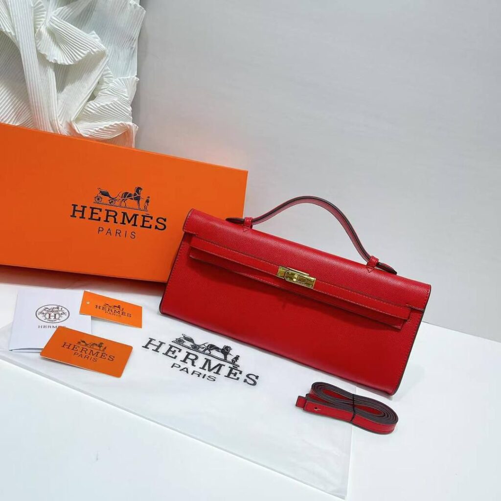 Hermès Kelly Cut Clutch Bag – Red