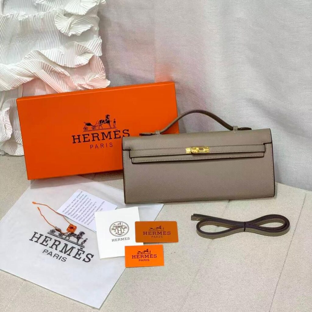 Hermès Kelly Cut Clutch Bag – Khaki