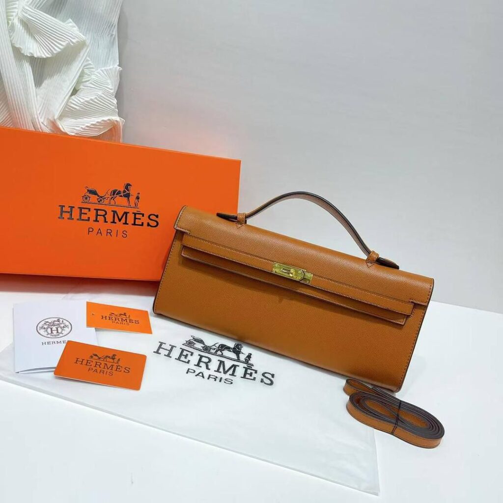 Hermès Kelly Cut Clutch Bag – Brown