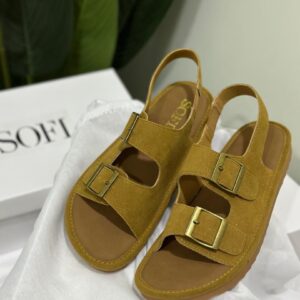 Vivian Brown Leather Sandals