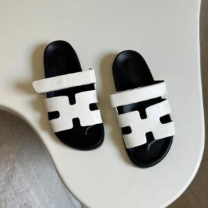 HERMES CHYPRE SANDALS — WHITE