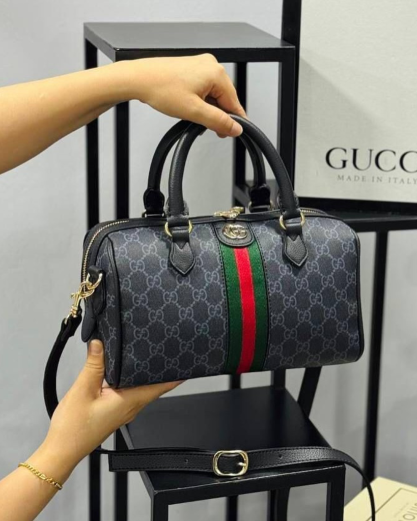 Gucci Ophidia Medium Boston Bag – Beige GG Supreme Canvas