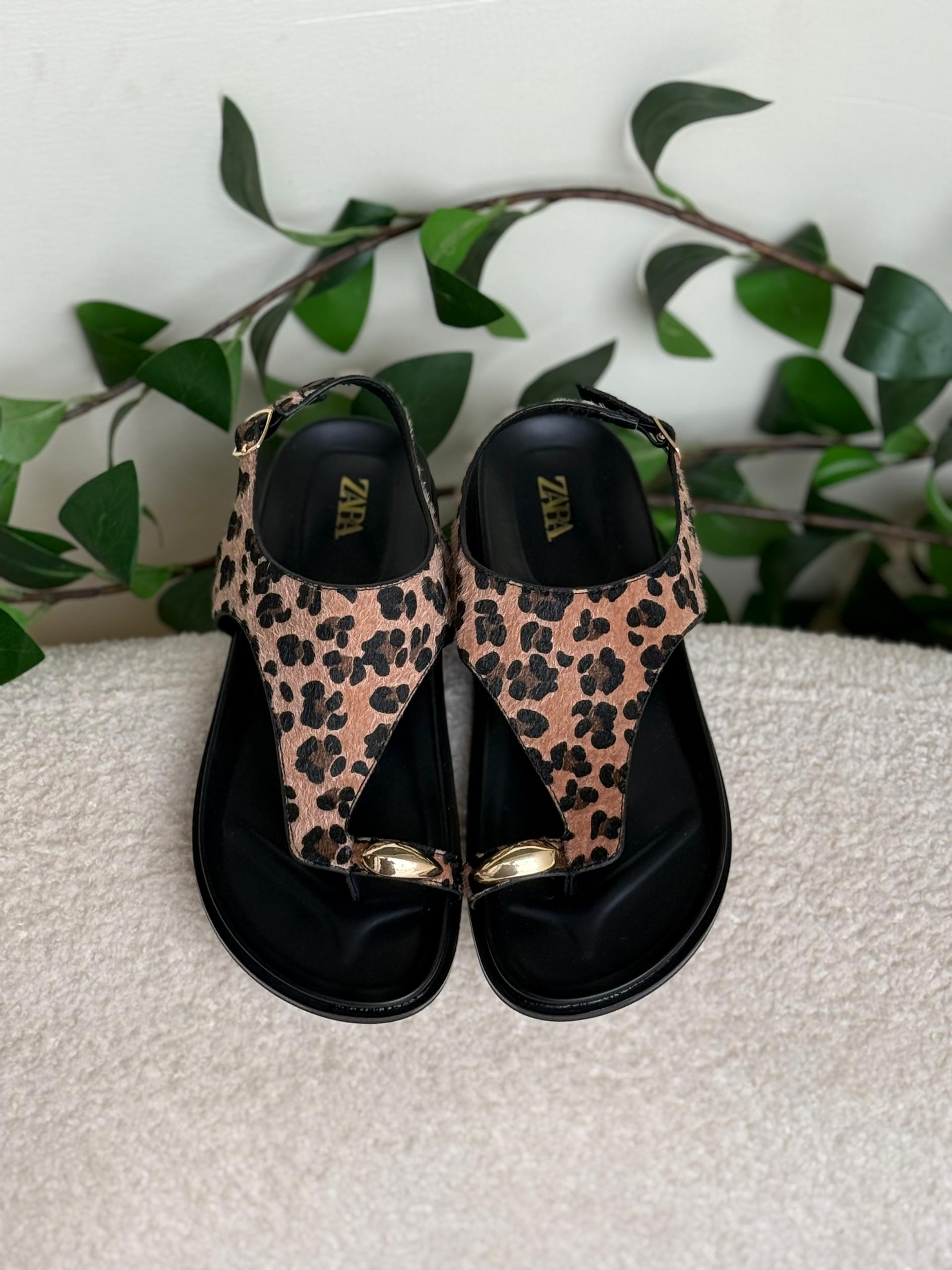 Zara Women’s Leopard Print Sandals
