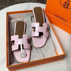 Pink Hermes Oran Sandals