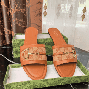 Brown Gucci Women’s Slide Sandals
