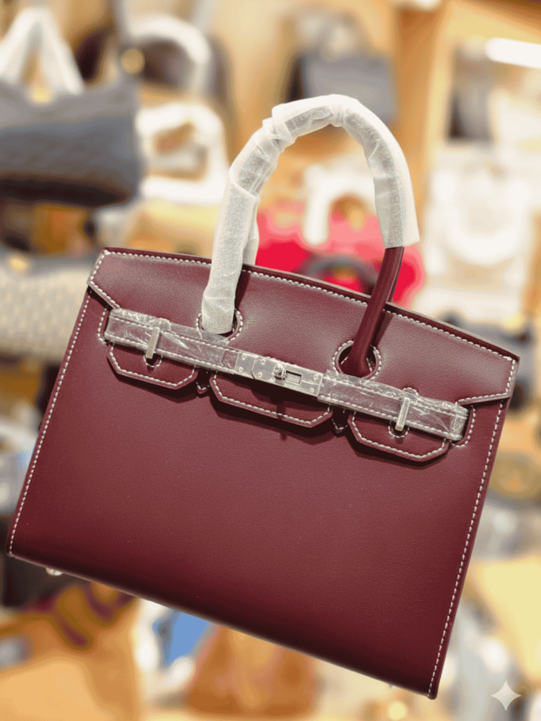 Coffee Hermès Birkin 25 Sellier Bag