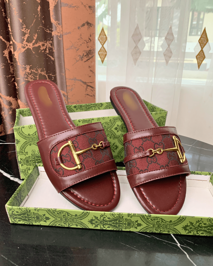 Wine Gucci Women’s Slide Sandals