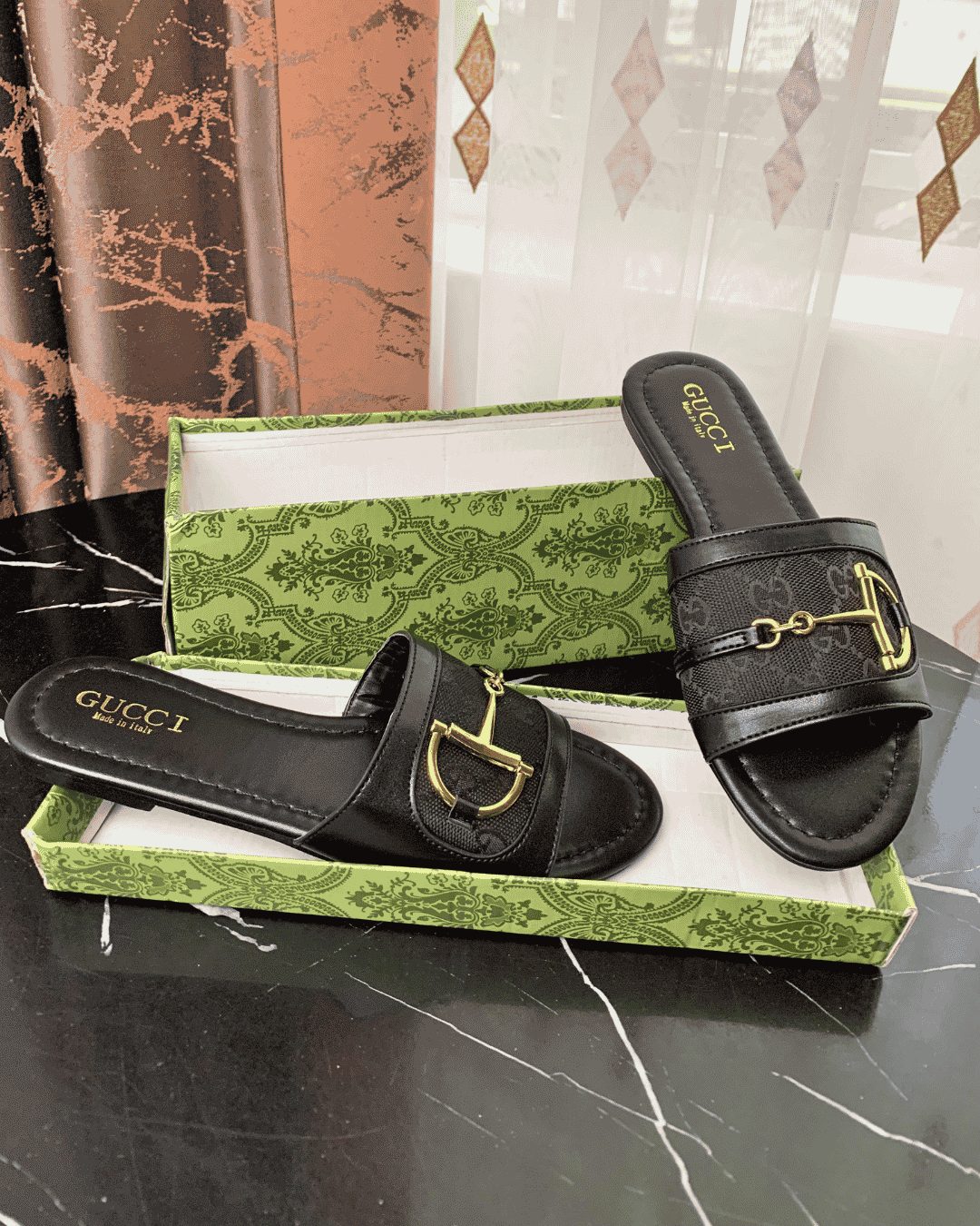 Black Gucci Women’s Slide Sandals