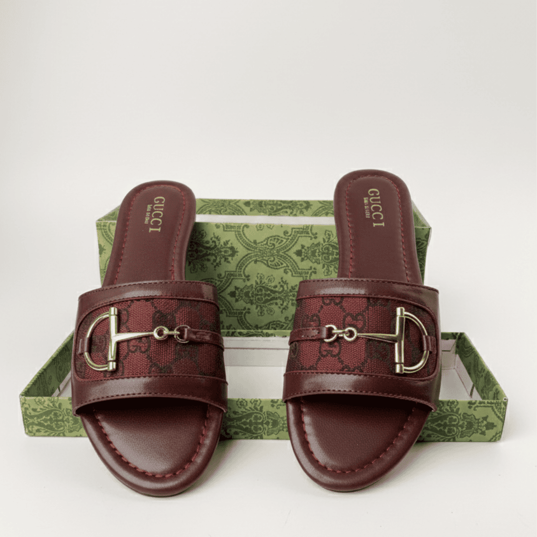 Wine Gucci Women’s Slide Sandals