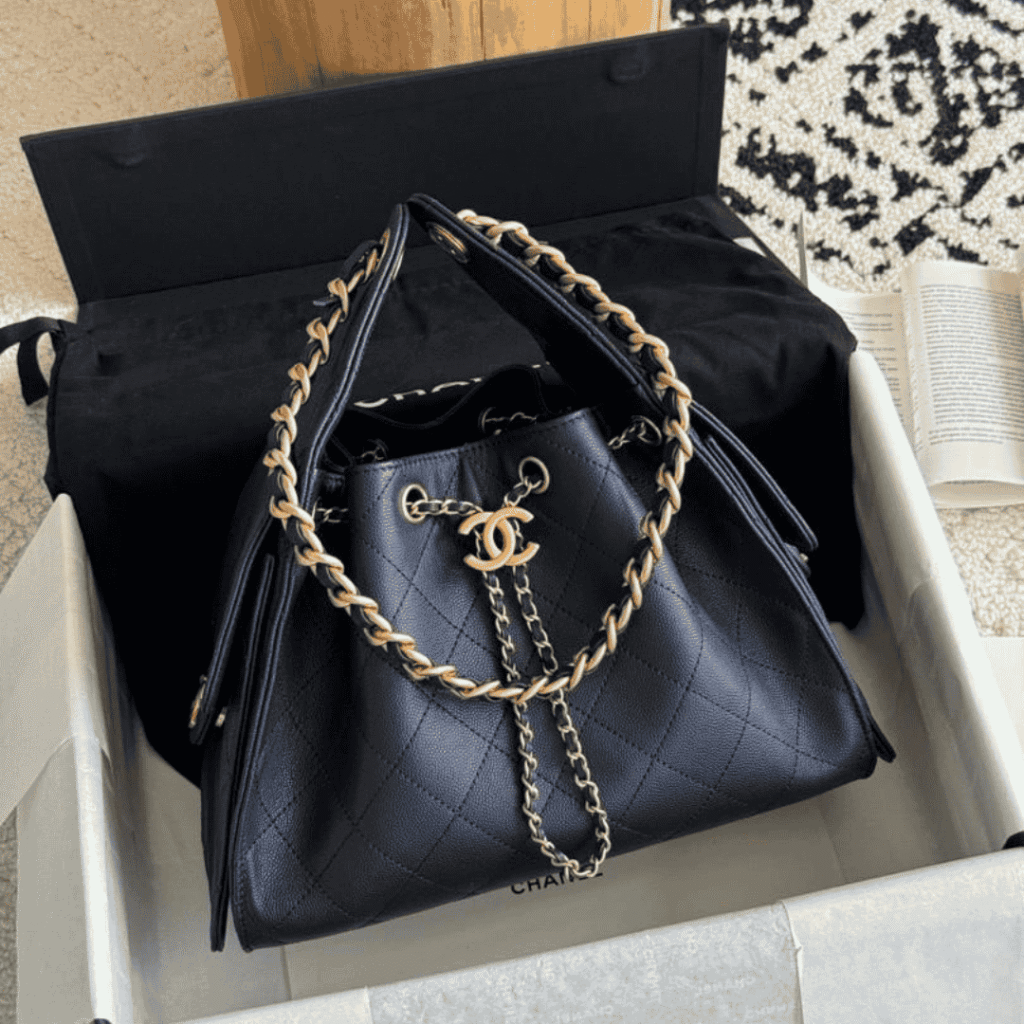 Black Chanel 25 Hobo Bag