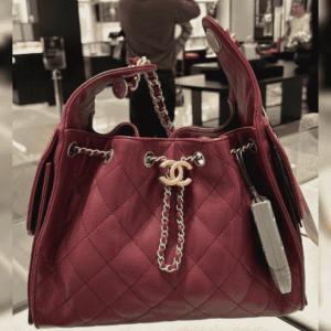 Maroon Chanel 25 Hobo Bag
