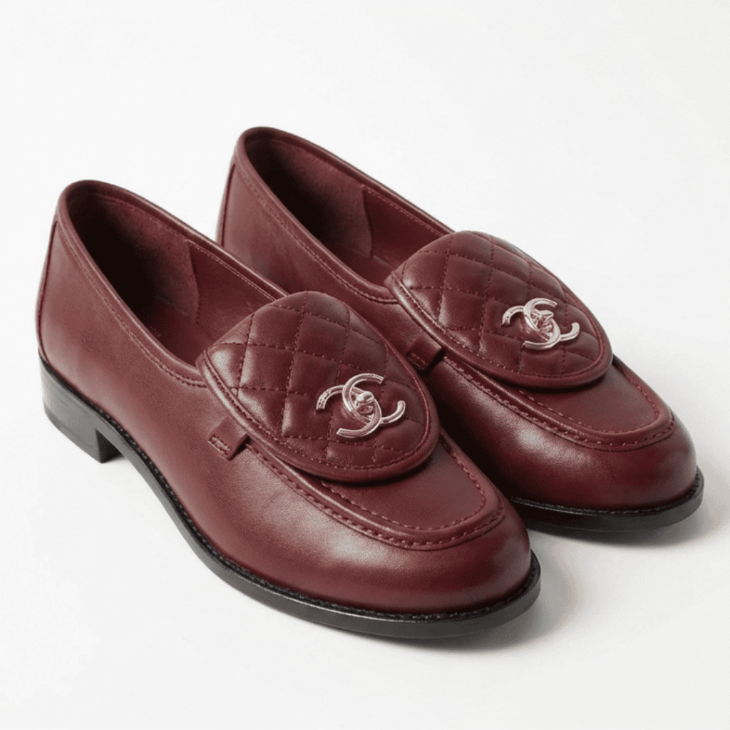 Burgundy Chanel Loafers