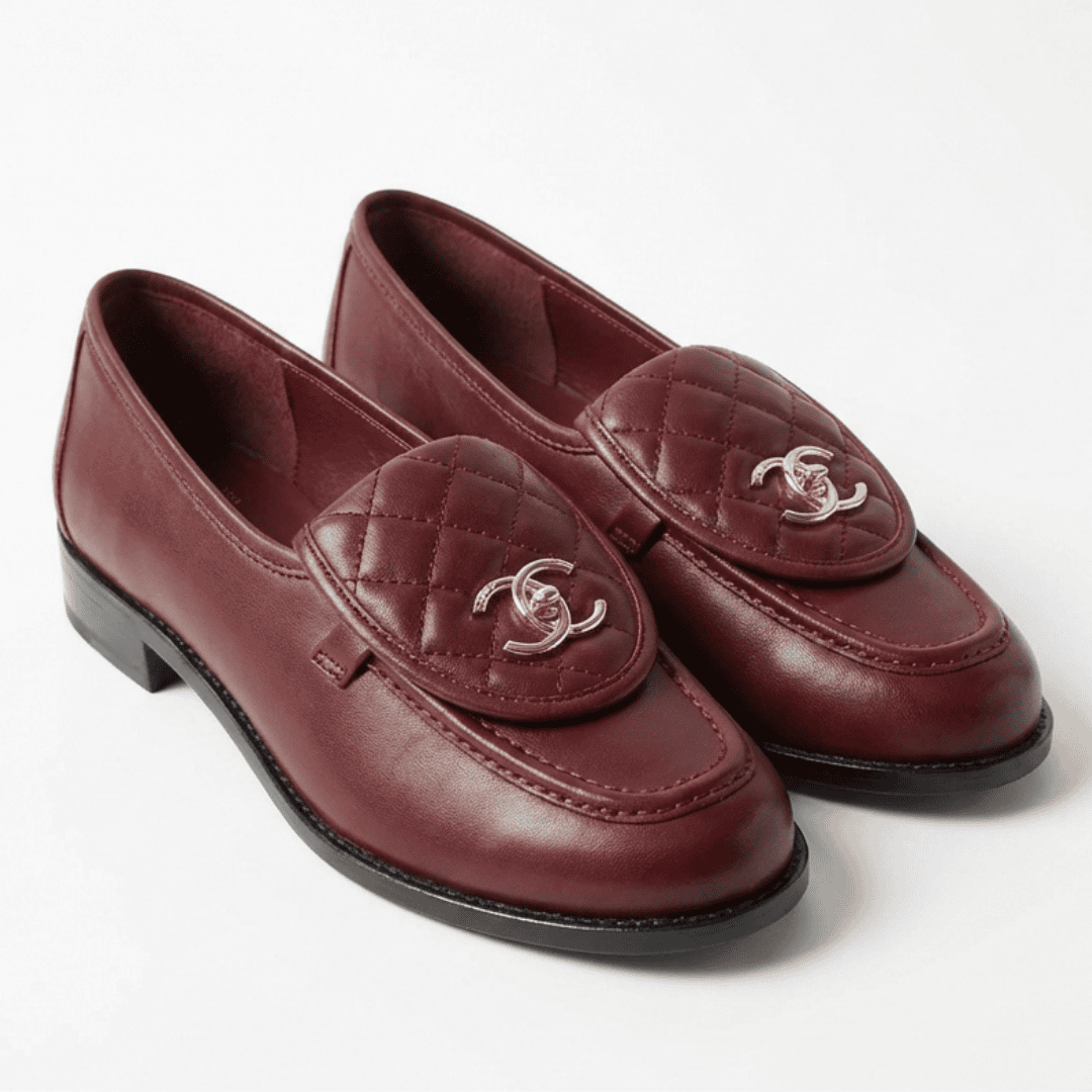 Burgundy Chanel Loafers