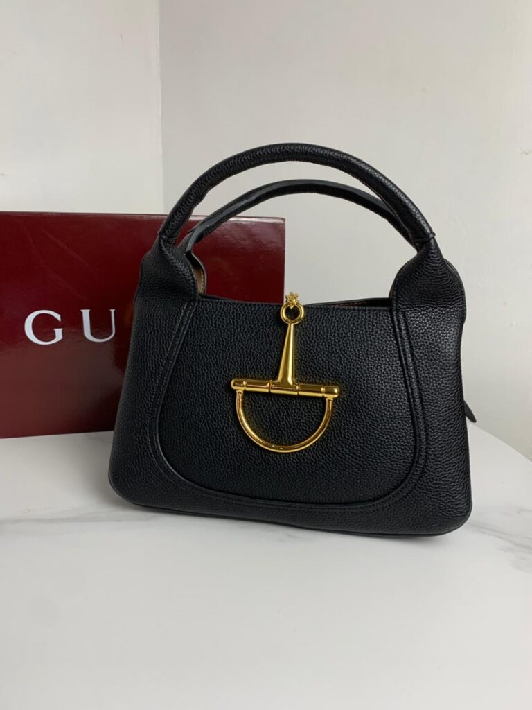 Black Gucci Softbit Medium Top Handle Bag