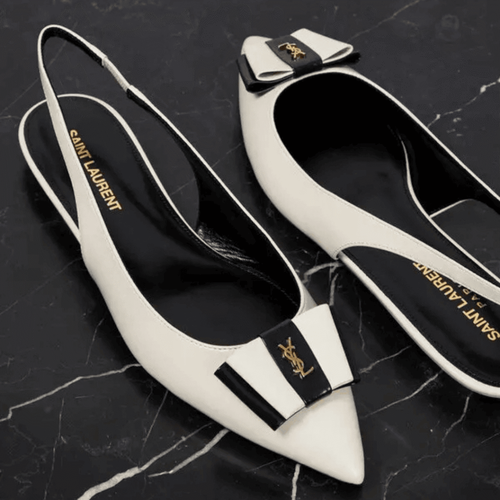 Saint Laurent Anaïs–style slingback flats