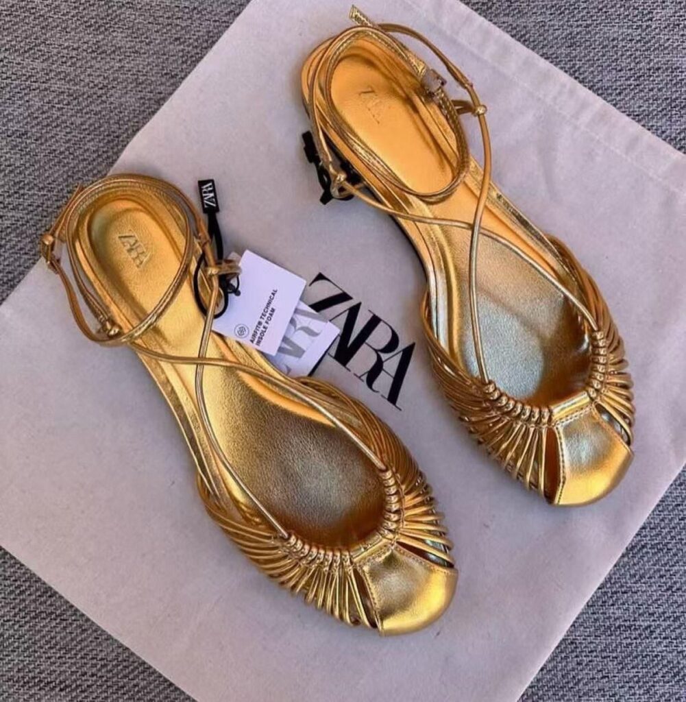 Gold Zara Sandals