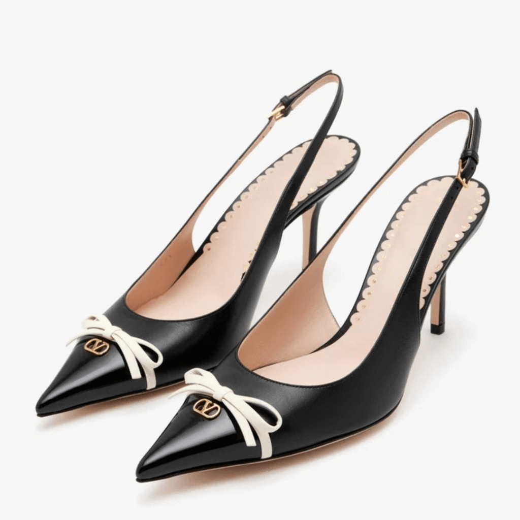 Black Valentino Slingback Pumps