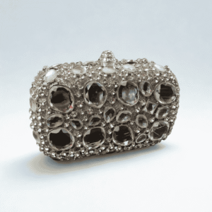Silver Crystal Evening Clutch