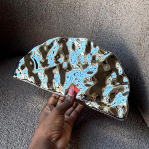 Molten Sculpt Clutch – Silver Edition