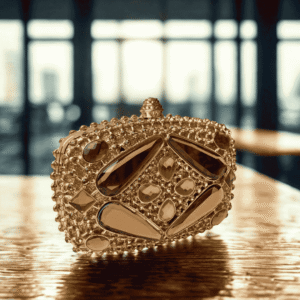 Gold Embellished Evening Clutch